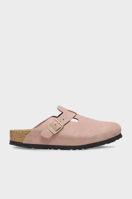 Birkenstock Boston Vl Kemer Detaylı Süet Unisex Terlik 1026171 AÇIK PEMBE - 6