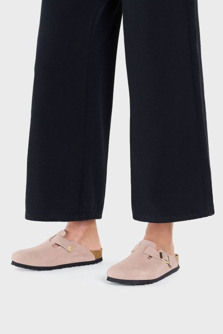 Birkenstock Boston Vl Kemer Detaylı Süet Unisex Terlik 1026171 AÇIK PEMBE - 7