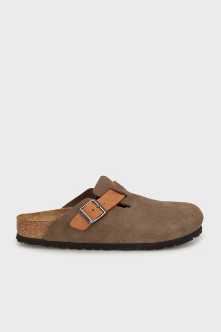 Birkenstock Boston Vl Leoi Süet Kapalı Erkek Terlik 1029193 VİZON - 1