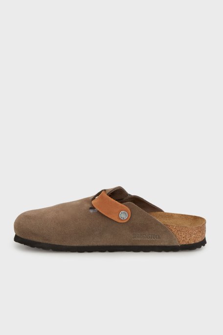 Birkenstock Boston Vl Leoi Süet Kapalı Erkek Terlik 1029193 VİZON - 3
