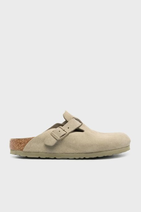 Birkenstock Boston Vl Süet Kemer Detaylı Unisex Terlik 1025844 HAKİ - 1