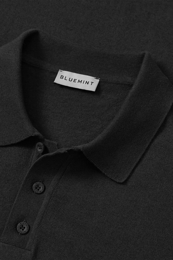Bluemint % 100 Pamuk Relaxed Fit Düğmeli Erkek Polo Yaka T Shirt BM25020372MS 111 SİYAH - 2