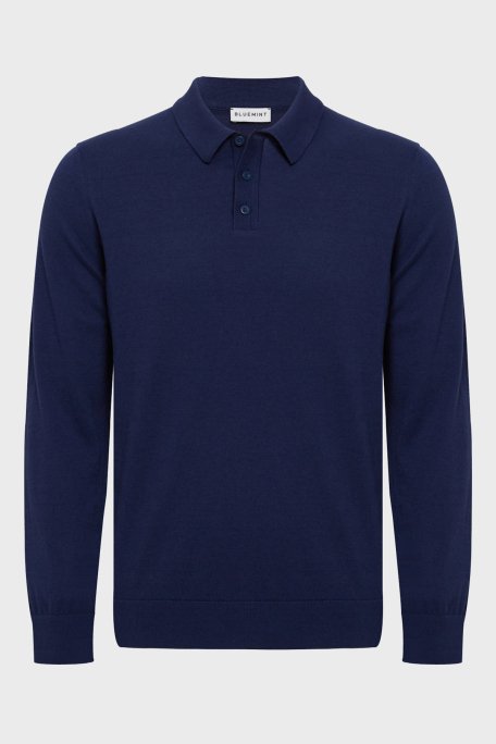 Bluemint % 100 Pamuklu Regular Fit Polo Yaka Erkek Triko BM24020102MW 313 İNDİGO - 4