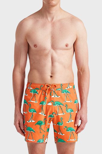 Bluemint Arthus Stretch Regular Fit Deniz Şortu Hızlı Kuruyan Erkek Mayo Short BM23003131MS 929 TURUNCU-YEŞİL - 1