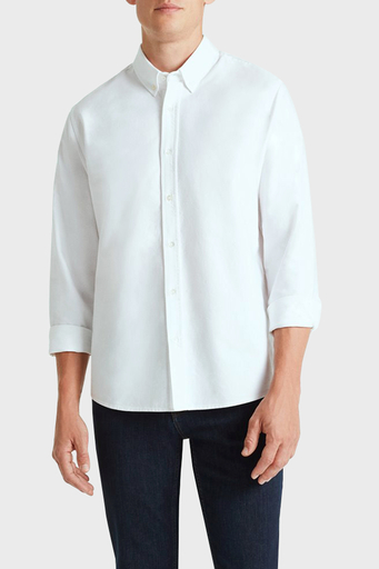 Bluemint Bm Oxford % 100 Pamuk Comfort Fit Düğmeli Yaka Erkek Gömlek BM24002273MW 112 BEYAZ - 1
