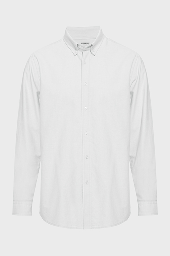 Bluemint Bm Oxford % 100 Pamuk Comfort Fit Düğmeli Yaka Erkek Gömlek BM24002273MW 112 BEYAZ - 4