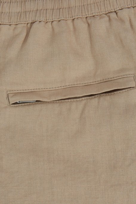Bluemint Edmund % 100 Keten Comfort Fit Erkek Short BM24004384MS 214 CAMEL - 3