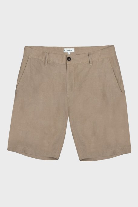 Bluemint Edmund Cepli % 100 Keten Regular Fit Erkek Short BM23004051MS 214 CAMEL - 5