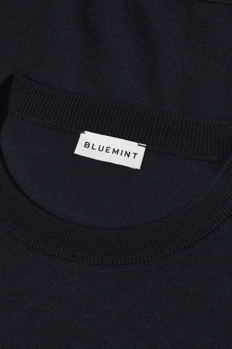 Bluemint Frank % 100 Yün Regular Fit Bisiklet Yaka Erkek Kazak BM2420101MW 155 LACİVERT - 3