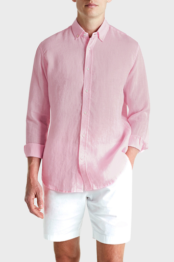 Bluemint Martin % 100 Keten Comfort Fit Erkek Gömlek BM24002003MS 164 PEMBE - 1