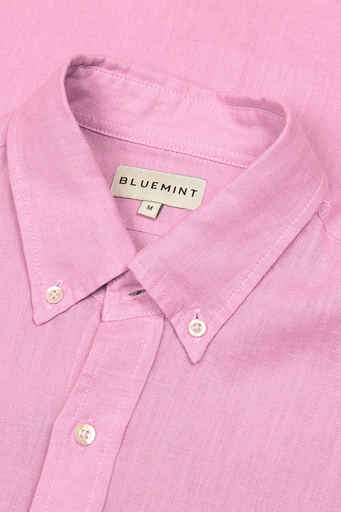 Bluemint Martin % 100 Keten Comfort Fit Erkek Gömlek BM24002003MS 164 PEMBE - 3