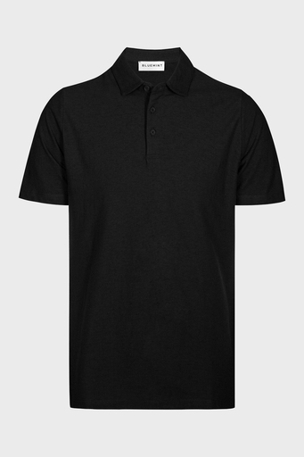 Bluemint Pamuklu Comfort Fit Düğmeli Erkek Polo Yaka T Shirt BM25007304MS 111 SİYAH - 4