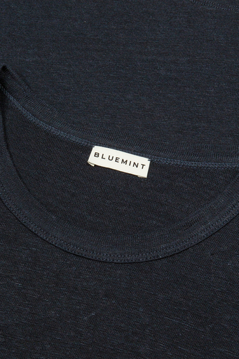 Bluemint Pamuklu Comfort Fit Sıfır Yaka Erkek T Shirt BM25001303MS 155 KOYU LACİVERT - 2