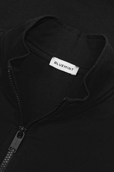 Bluemint Wesley Streç Pamuklu Regular Fit Dik Yaka Erkek Sweat BM23019247MW 111 SİYAH - 4