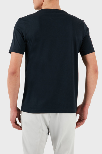 Boss % 100 Pamuk Regular Fit Bisiklet Yaka Baskılı Erkek T Shirt 50531587 402 LACİVERT - 2