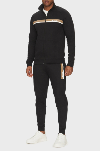 Boss % 100 Pamuk Regular Fit Dik Yaka Fermuarlı Logolu Erkek Sweat 50540660 001 SİYAH - 2
