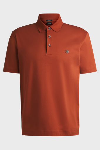 Boss % 100 Pamuk Regular Fit Düğmeli Erkek Polo Yaka T Shirt 50520297 806 KİREMİT - 5