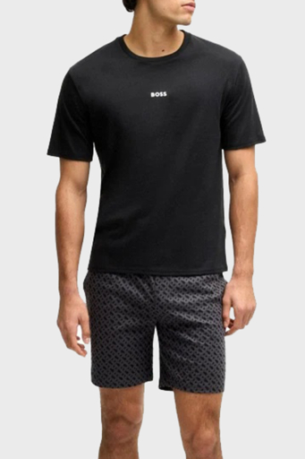Boss % 100 Pamuk Regular Fit Monogram Logolu Erkek Pijama Takımı 50540613 981 SİYAH - 2