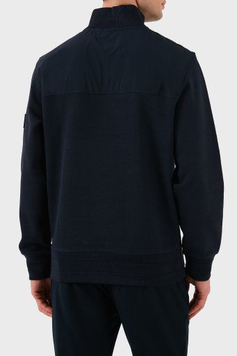 Boss % 100 Pamuk Regular Fit Yarım Fermuarlı Dik Yaka Erkek Sweat 50524999 404 LACİVERT - 9