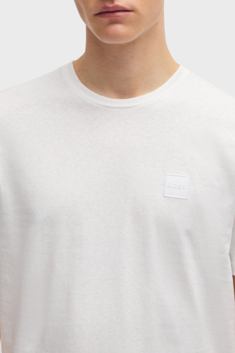 Boss % 100 Pamuk Relaxed Fit Bisiklet Yaka Erkek T Shirt 50508584 100 BEYAZ - 4