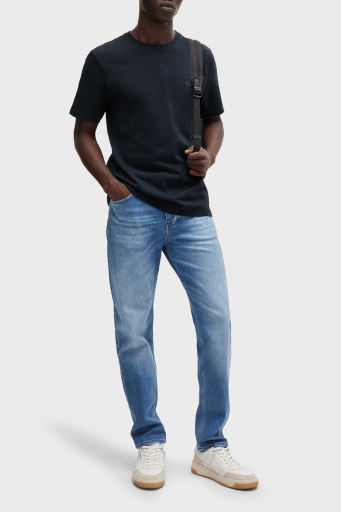 Boss % 100 Pamuk Relaxed Fit Bisiklet Yaka Erkek T Shirt 50508584 404 LACİVERT - 2