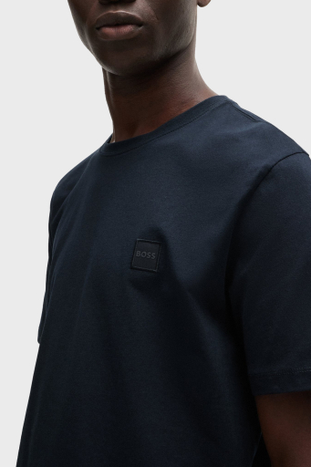 Boss % 100 Pamuk Relaxed Fit Bisiklet Yaka Erkek T Shirt 50508584 404 LACİVERT - 9