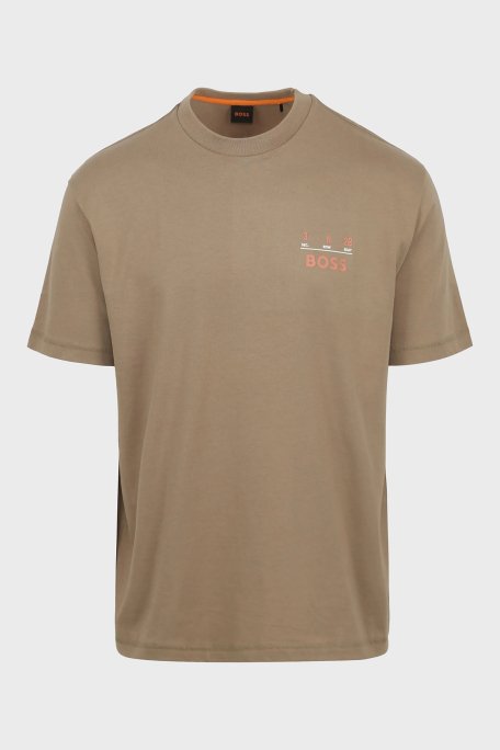 Boss % 100 Pamuk Relaxed Fit Sırt Baskılı Erkek T Shirt 50515553 246 SÜTLÜ KAHVE - 5
