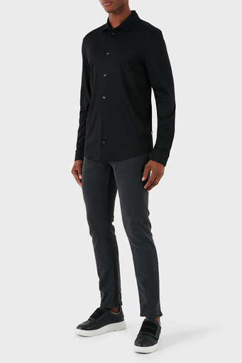 Boss % 100 Pamuk Slim Fit Merserize Erkek Gömlek 50523932 001 SİYAH - 3