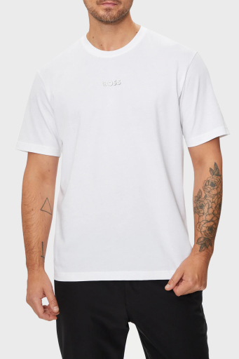 Boss % 100 Pamuklu Oversize Fit Erkek T Shirt 50519368 100 BEYAZ - 6