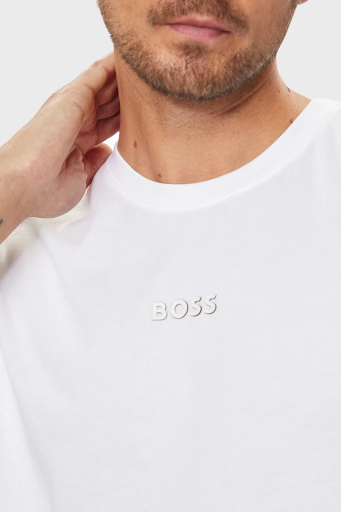 Boss % 100 Pamuklu Oversize Fit Erkek T Shirt 50519368 100 BEYAZ - 9