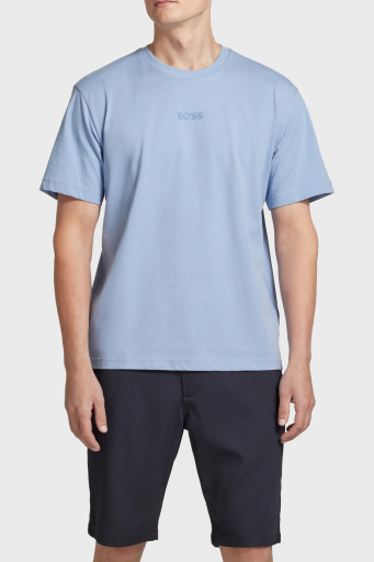 Boss % 100 Pamuklu Oversize Fit Erkek T Shirt 50519368 498 MAVİ - 1