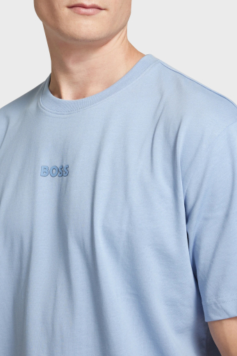 Boss % 100 Pamuklu Oversize Fit Erkek T Shirt 50519368 498 MAVİ - 2