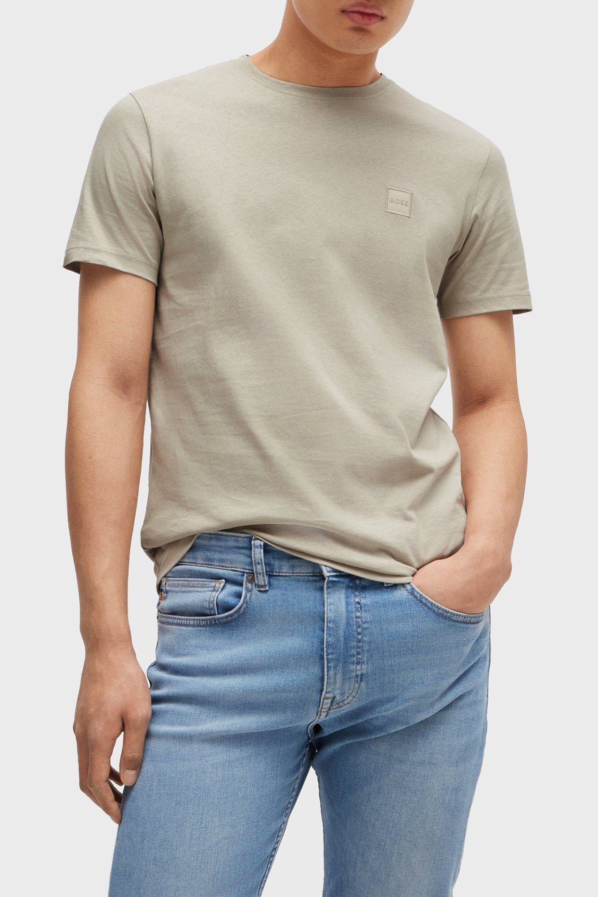 Tシャツ・カットソー BOSS Men T-shirt Beige 50508584 271 Boss Men's T-shirt in soft jersey - BOSS - Pellecchia Store