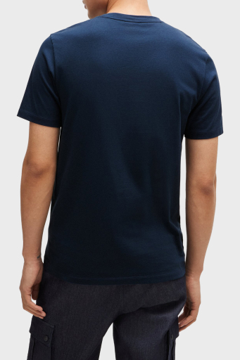 Boss % 100 Pamuklu Regular Fit Erkek T Shirt 50508584 464 LACİVERT - 3