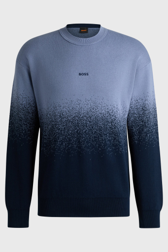 Boss% 100 Pamuklu Regular Fit Jakarlı Erkek Kazak 50519084 464 MAVİ - 5