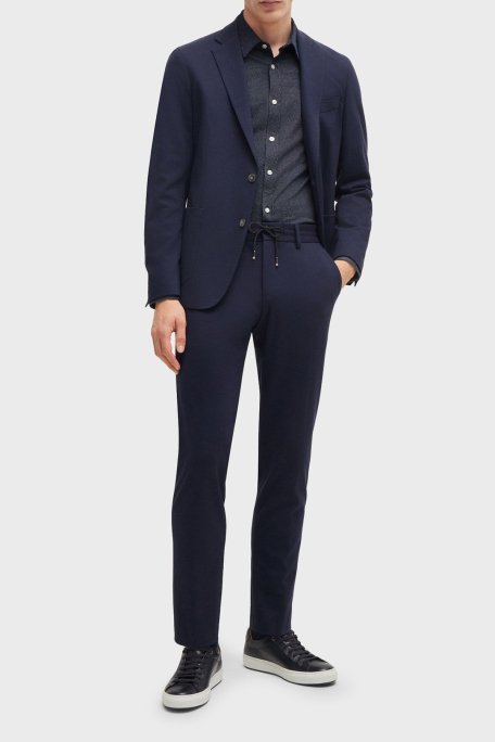 Boss % 100 Pamuklu Slim Fit Erkek Gömlek 50522639 412 LACİVERT - 3