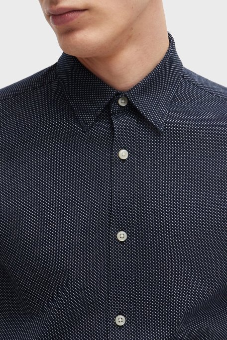Boss % 100 Pamuklu Slim Fit Erkek Gömlek 50522639 412 LACİVERT - 5