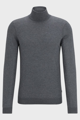 Boss Balıkçı Yaka % 100 Yünlü Slim Fit Erkek Kazak 50468262 002 ANTRASİT - 4