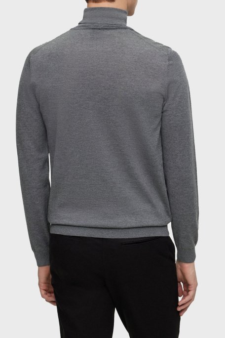 Boss Balıkçı Yaka % 100 Yünlü Slim Fit Erkek Kazak 50468262 002 ANTRASİT - 2