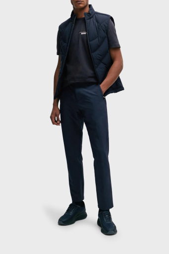 Boss Baskılı % 100 Pamuk Regular Fit Bisiklet Yaka Erkek T Shirt 50506358 402 LACİVERT - 7