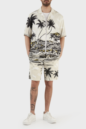 Boss Baskılı Streç Pamuklu Slim Fit Erkek Short 50488282 132 BEJ - 1