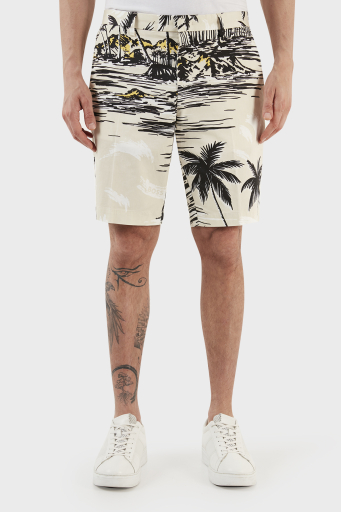 Boss Baskılı Streç Pamuklu Slim Fit Erkek Short 50488282 132 BEJ - 4