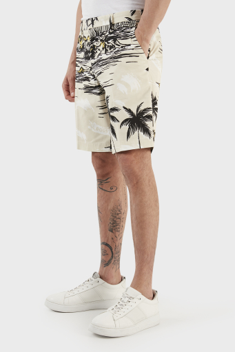 Boss Baskılı Streç Pamuklu Slim Fit Erkek Short 50488282 132 BEJ - 9