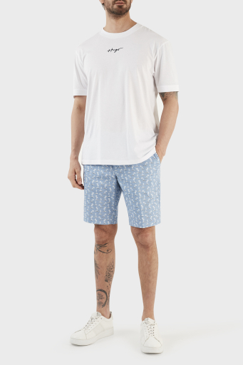 Boss Baskılı Streç Pamuklu Slim Fit Erkek Short 50488282 492 MAVİ - 7