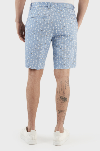 Boss Baskılı Streç Pamuklu Slim Fit Erkek Short 50488282 492 MAVİ - 12