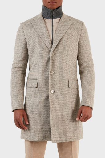 Boss Çıkarılabilir İç Panelli Yün Karışımlı Slim Fit Erkek Kaban 50502320 131 BEJ - 8