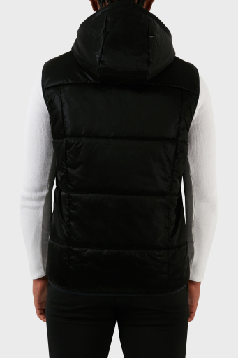 Boss Çıkarılabilir Kapüşonlu Fermuarlı Regular Fit Erkek Yelek 50497650 001 SİYAH - 3