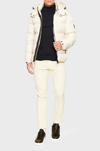 Boss Çıkarılabilir Kapüşonlu Su İtici Comfort Fit Erkek Mont 50497836 131 EKRU - 10