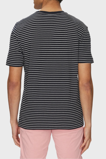 Boss Çizgili % 100 Pamuk Relaxed Fit Bisiklet Yaka Erkek T Shirt 50499334 100 SİYAH - 3