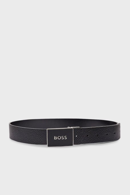 Boss Deri Logolu Erkek Kemer 50529690 001 SİYAH - 3